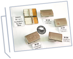 20 240   20 239   20 238   20 231  Mini Cigarette Cases  Silver Plated