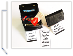 832  419  Black '' Tobacco Pouches,,