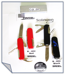 R - 852 Red  B - 852 Black & Blue  Solingen Products
