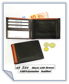45  D34  Wallet  Black & Brown