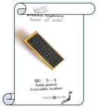 # Q U  5 - 3  Gold Plated Crocodile Leather